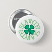 Badge Rond 5 Cm Bouton blanc Slainte (Devant & derrière)