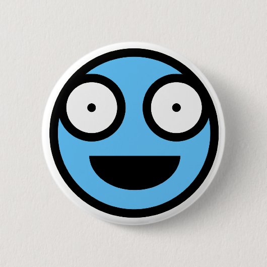 Badge Rond 5 Cm Bouton bleu (Devant)