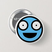 Badge Rond 5 Cm Bouton bleu (Devant & derrière)