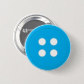 Badge Rond 5 Cm Bouton bleu (Devant & derrière)