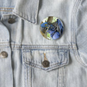 Badge Rond 5 Cm Bouton bleu d'ara (En situation)