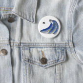 Badge Rond 5 Cm bouton bleu de banane (En situation)
