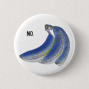 Badge Rond 5 Cm bouton bleu de banane