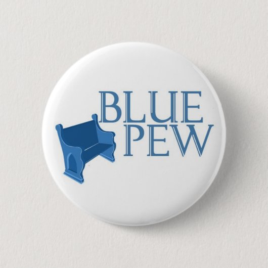 Badge Rond 5 Cm Bouton bleu de banc (Devant)