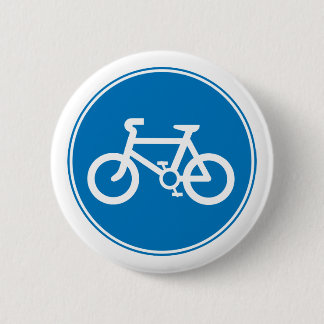 Badge Rond 5 Cm Bouton bleu de bicyclette