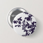 Badge Rond 5 Cm Bouton bleu de branches (Devant & derrière)