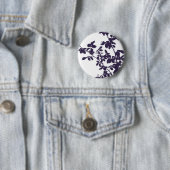 Badge Rond 5 Cm Bouton bleu de branches (En situation)