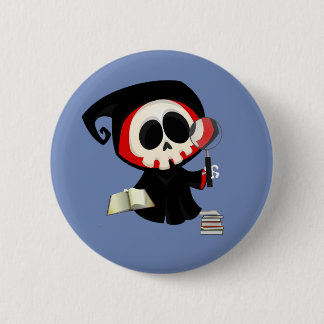 Badge Rond 5 Cm Bouton bleu de club de lecture