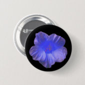 Badge Rond 5 Cm Bouton bleu de fleurs de Nasturtium (Devant & derrière)