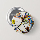 Badge Rond 5 Cm Bouton bleu de segment de Kandinsky (Devant & derrière)