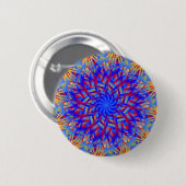 Badge Rond 5 Cm Bouton bleu de sentiment (Devant & derrière)
