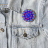 Badge Rond 5 Cm Bouton bleu de sentiment (En situation)