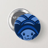 Badge Rond 5 Cm Bouton bleu d'ours (Devant & derrière)