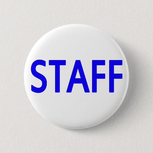 Badge Rond 5 Cm Bouton bleu du personnel (Devant)