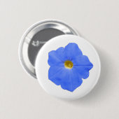 Badge Rond 5 Cm Bouton bleu et jaune Petunia (Devant & derrière)