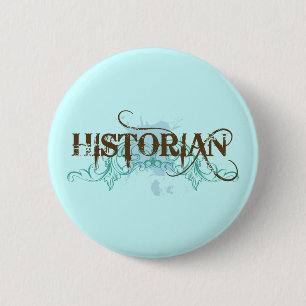Badge Rond 5 Cm Bouton bleu frais d'historien