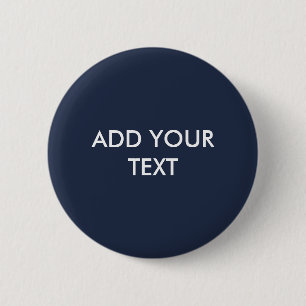 Badge Rond 5 Cm Bouton Bleu Minuit Foncé
