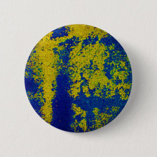 Badge Rond 5 Cm Bouton bleu or