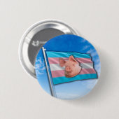 Badge Rond 5 Cm Bouton bleu orgueil (Devant & derrière)