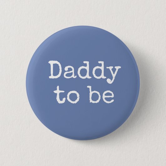 Badge Rond 5 Cm Bouton Bleu papa à Baby shower (Devant)