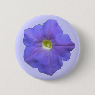 Badge Rond 5 Cm Bouton bleu Petunia