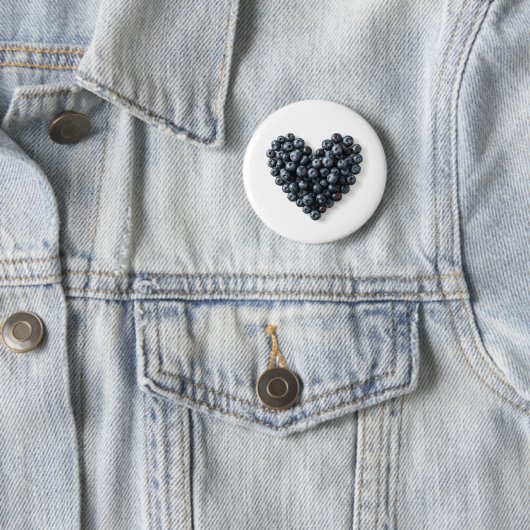 Badge Rond 5 Cm Bouton bleuet (En situation)