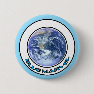 Badge Rond 5 Cm Bouton BLUE MARVEL