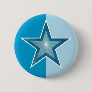 Badge Rond 5 Cm Bouton Blue Star violet deux tons
