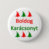 Badge Rond 5 Cm bouton boldog karacsonyt (Devant)
