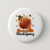 Badge Rond 5 Cm Bouton bon thanksgiving (Devant)