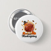 Badge Rond 5 Cm Bouton bon thanksgiving (Devant & derrière)