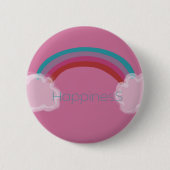 Badge Rond 5 Cm Bouton Bonheur (Devant)