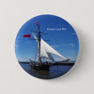 Badge Rond 5 Cm Bouton Bonne volonté des amis