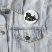 Badge Rond 5 Cm Bouton Bouddha (En situation)