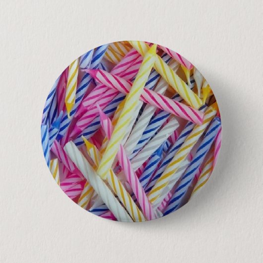 Badge Rond 5 Cm Bouton Bougies (Devant)