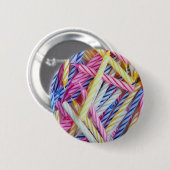 Badge Rond 5 Cm Bouton Bougies (Devant & derrière)