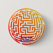 Badge Rond 5 Cm Bouton - Boule Maze (Devant)