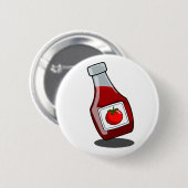 Badge Rond 5 Cm Bouton Bouteille Ketchup (Devant & derrière)
