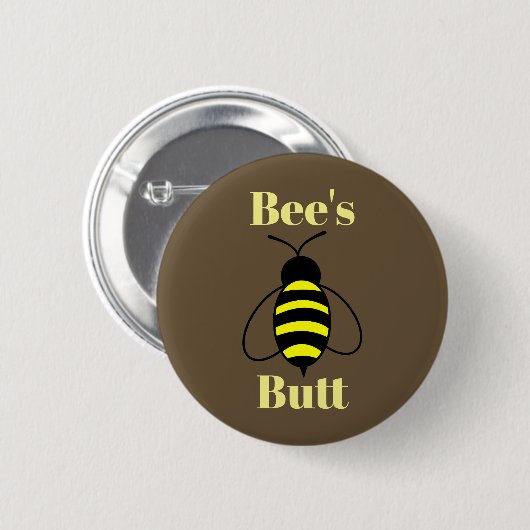 Badge Rond 5 Cm Bouton Bouton d'abeille (Devant & derrière)