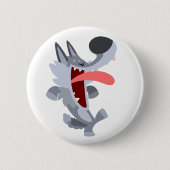 Badge Rond 5 Cm Bouton Bouton de loup de Danser mignonne (Devant)