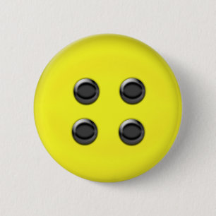 Badge Rond 5 Cm Bouton - Bouton jaune