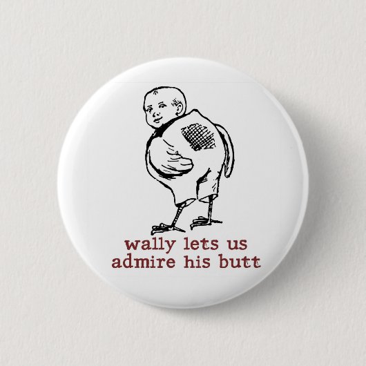 Badge Rond 5 Cm Bouton Bouton Wally (Devant)