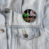 Badge Rond 5 Cm Bouton Bowling Champ (En situation)