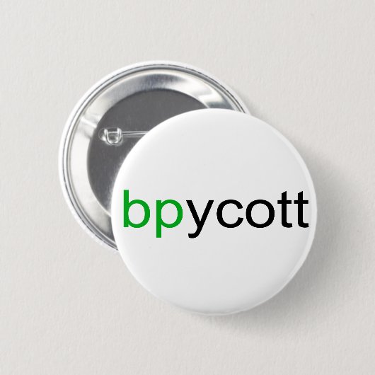 Badge Rond 5 Cm Bouton Boycott BP (Devant & derrière)