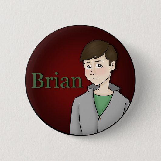 Badge Rond 5 Cm Bouton Brian Miller (Devant)