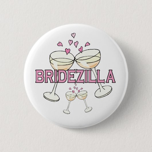 Badge Rond 5 Cm Bouton : Bridezilla (Devant)