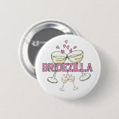 Badge Rond 5 Cm Bouton : Bridezilla (Devant & derrière)