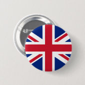 Badge Rond 5 Cm Bouton BRITANNIQUE de drapeau (Devant & derrière)