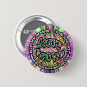 Badge Rond 5 Cm Bouton Brown de gouverneur de Jerry (Devant & derrière)