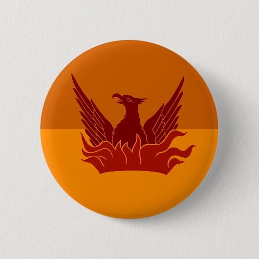 Badge Rond 5 Cm Bouton Brûlé Orange San Francisco Fog & Gold Flag (Devant)